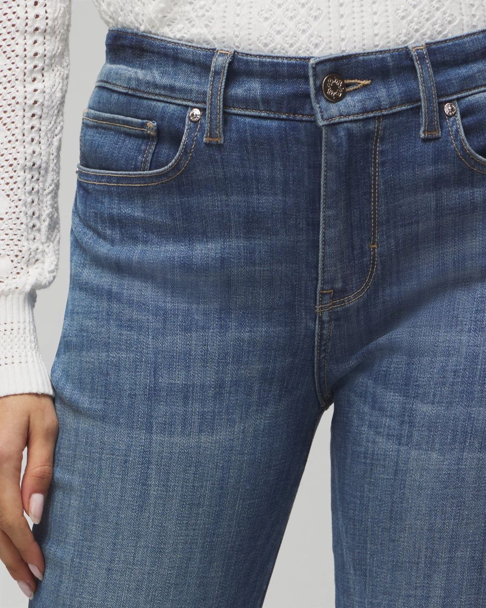 Emerson Premium High Rise Girlfriend Jeans With Raw Hem